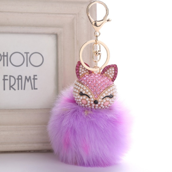 Cute Nation Accessories - NEW Cute Fox Pom Pom Handbag Charm / Keychain 15